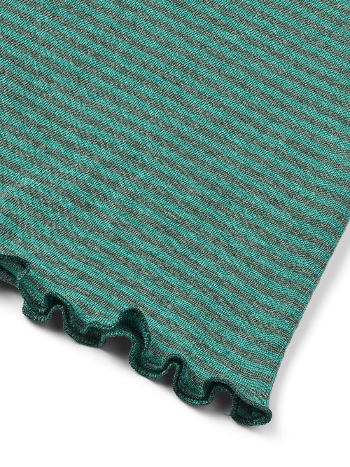 Oversize-Shirt gestreift Jade-Sea mélange