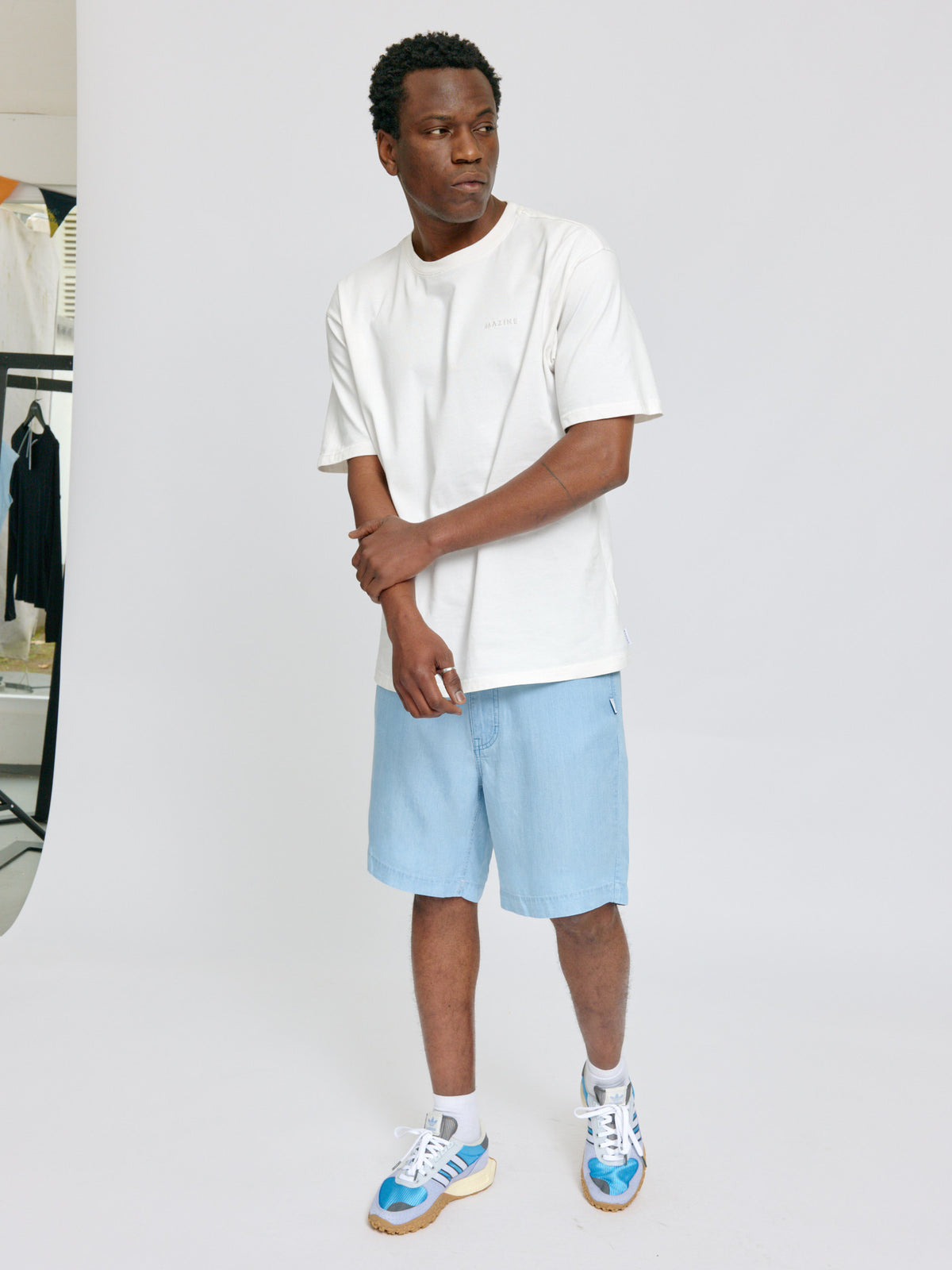 Denim-Shorts in Hellblau von Mazine
