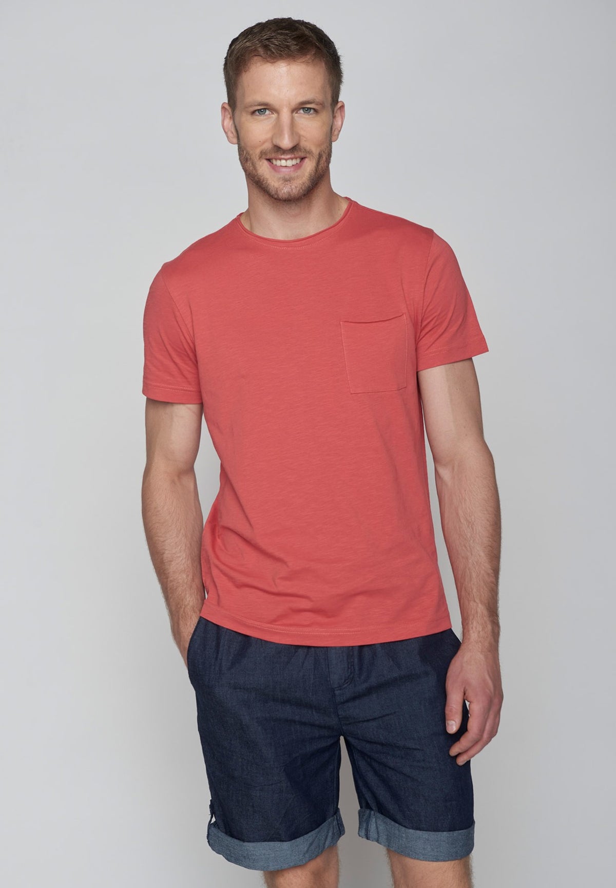 T-shirt Open Uni Sonnenrot Greenbomb