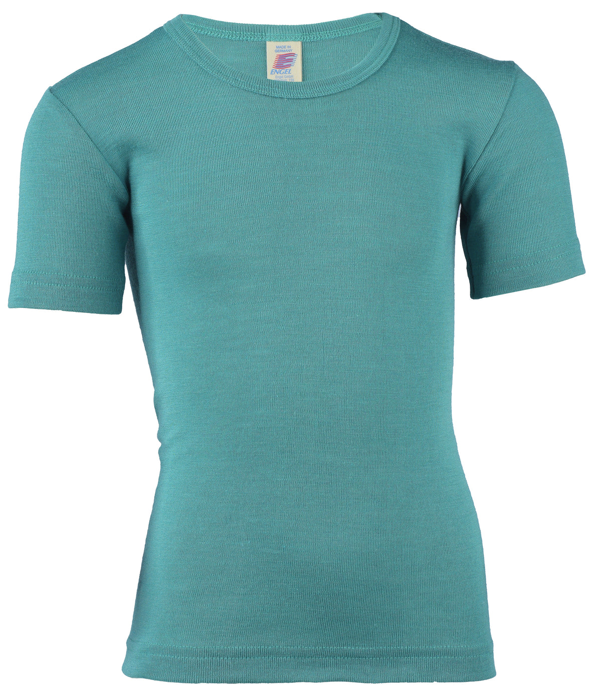 Kurzarmshirt Wolle/Seide in Eisvogel von Engel