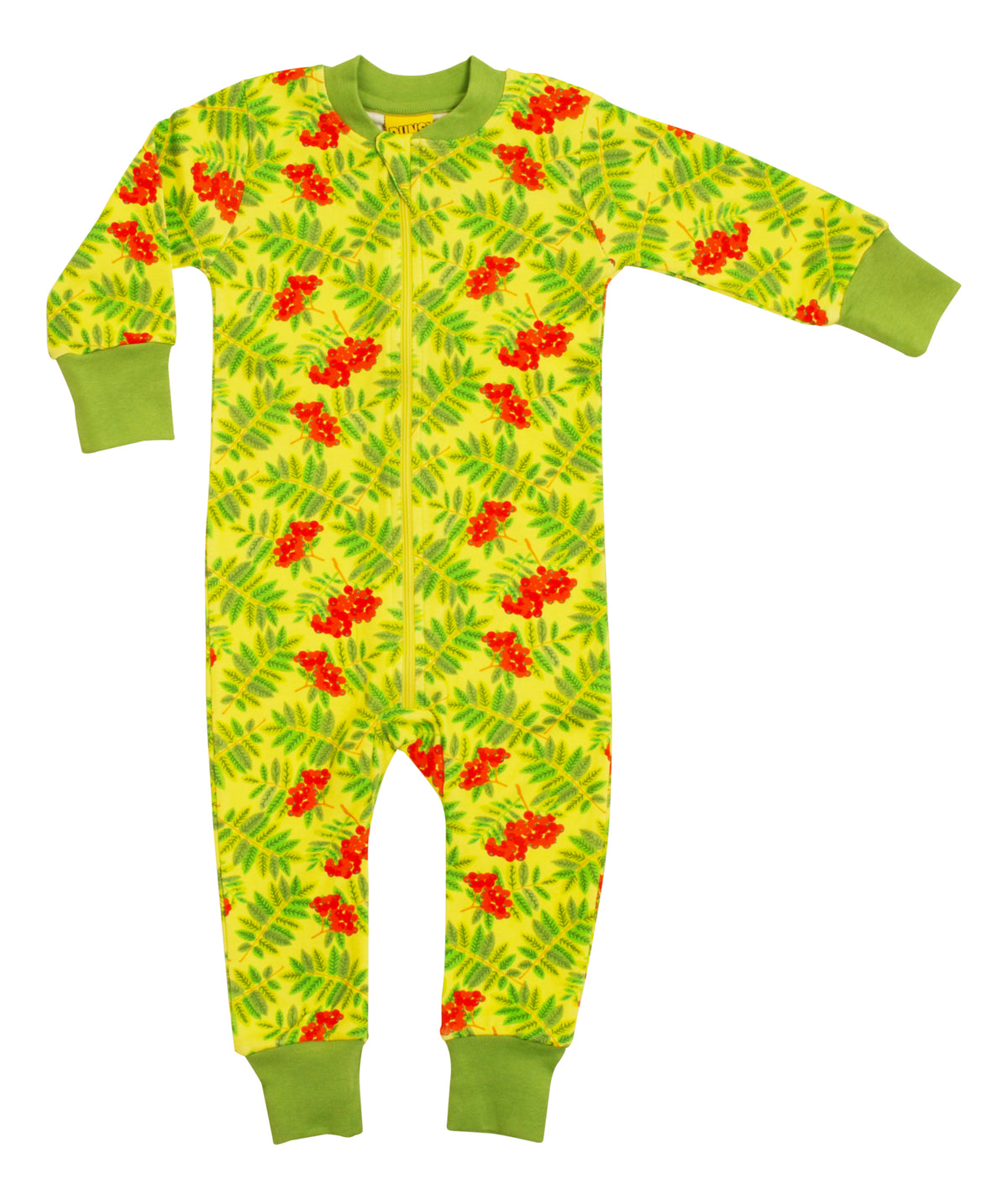 Einteiler-Pyjama mit grünen Blätter von DUNS