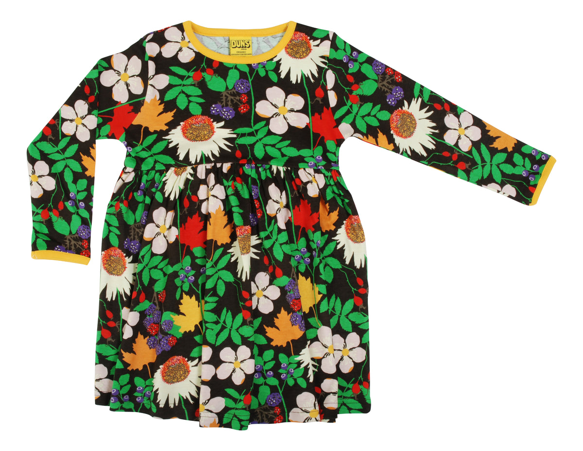 SALE -40%: Wunderschönes Kleid mit Blumen auf Braun von DUNS