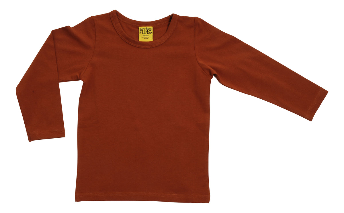 Uni Langarm-Shirt in Ginger Bread Braun von More than a fling (DUNS)