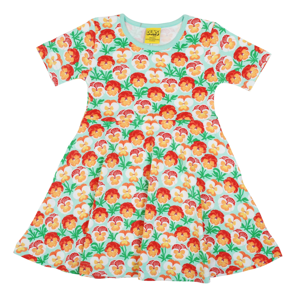 SALE -50%: Wunderschöner Skaterdress mit Veilchen auf Mint von DUNS