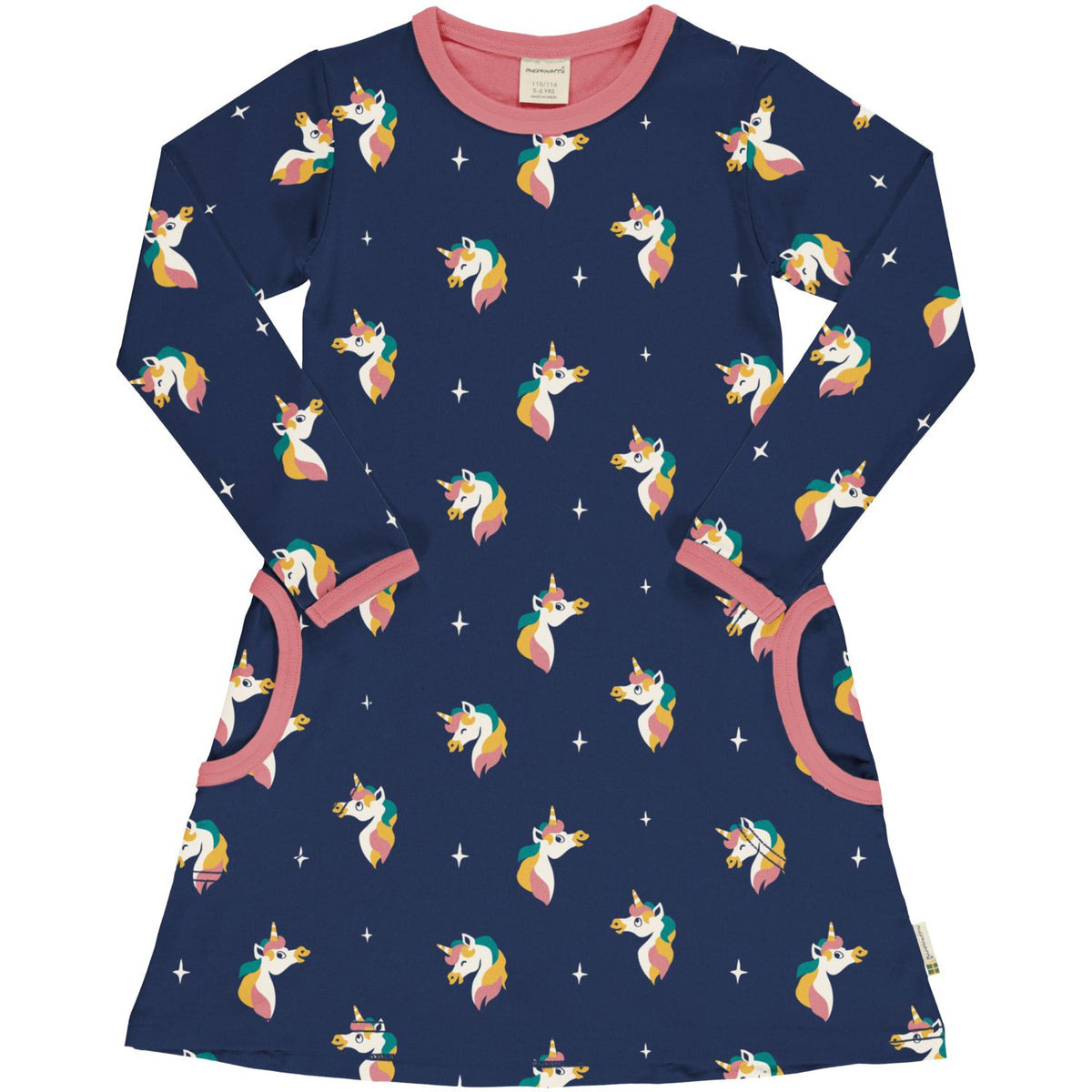Kleid Langarm mit Einhorn