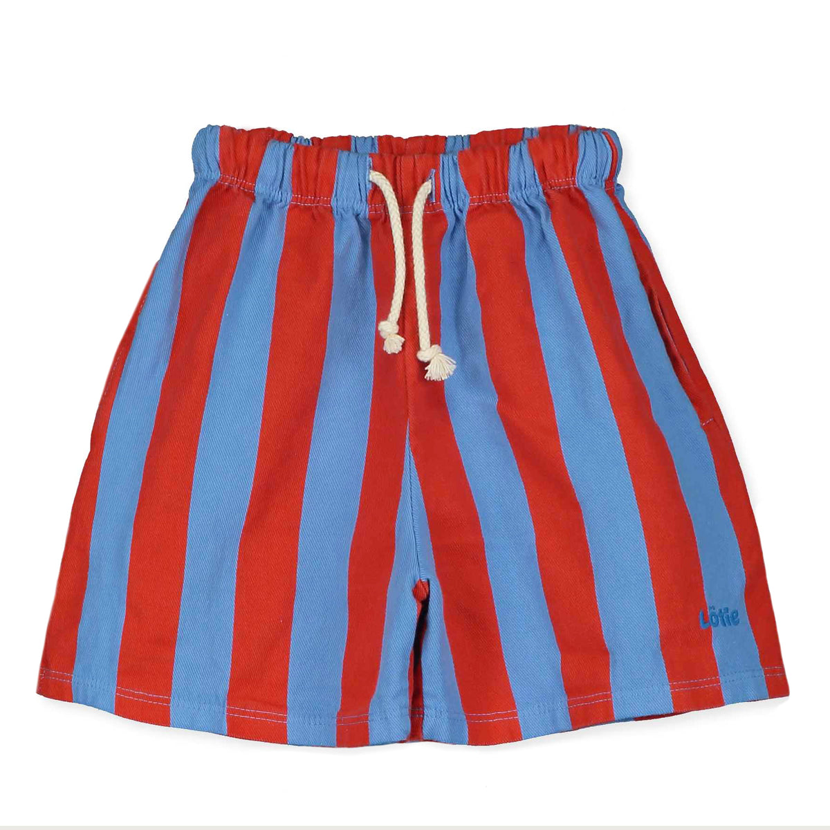 Shorts Twill zweifarbig gestreift von Lötiekids