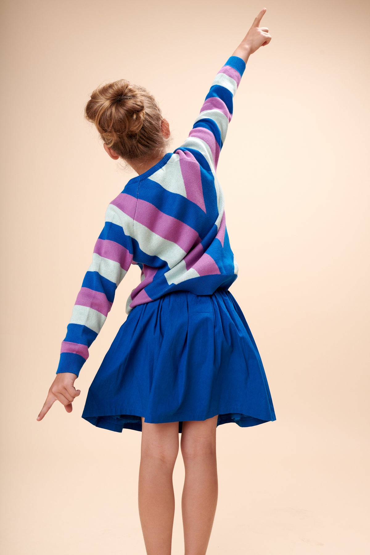 Pulli gestrickt geometrisch gemustert Violet/Blau von Lily Balou