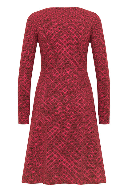SALE: Kleid geometrisch gemustert in Rot von Tranquillo